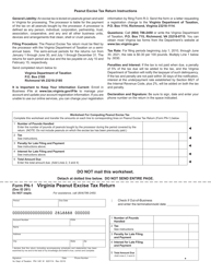 Document preview: Form PN-1 Virginia Peanut Excise Tax Return - Virginia