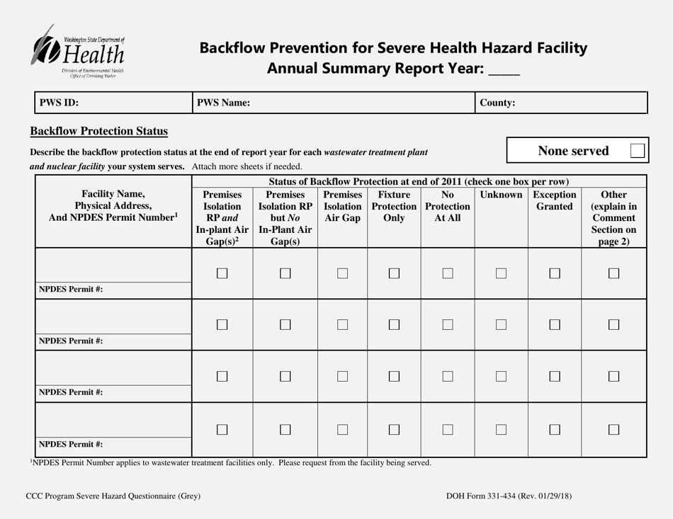 Health First Doh Form.pdf DOH Form 331-434 - Fill Out, Sign Online and Download Printable PDF ...