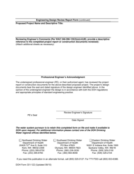 DOH Form 331-122 Engineering Design Review Report (For Distribution-Related Project Submittal Exceptions) - Washington, Page 2