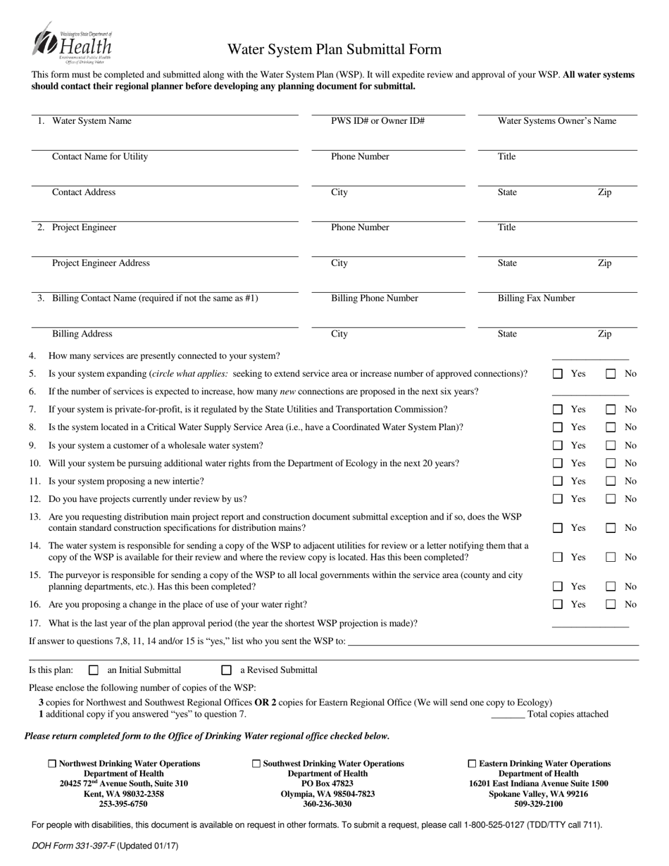 DOH Form 331-397 - Fill Out, Sign Online and Download Printable PDF ...