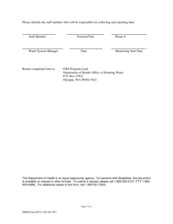 DOH Form 331-192 Gwi Water Quality Monitoring Confirmation Form - Washington, Page 2
