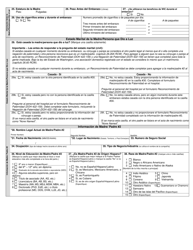 DOH Formulario 422-020 Formulario De Registro De Nacimiento Para El Estado De Washington - Washington (Spanish), Page 2
