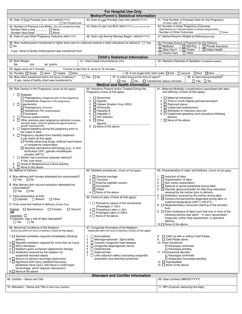 DOH Formulario 422-020 Formulario De Registro De Nacimiento Para El Estado De Washington - Washington (Spanish), Page 3