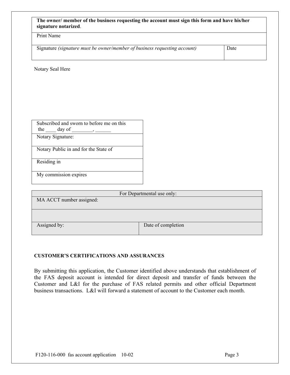 Form F120-116-000 - Fill Out, Sign Online and Download Fillable PDF ...