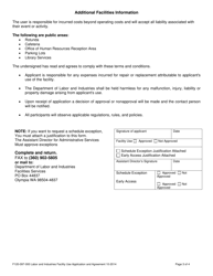 Form F120-097-000 Labor and Industries Facility Use Application and Agreement for Government Agencies - Washington, Page 3