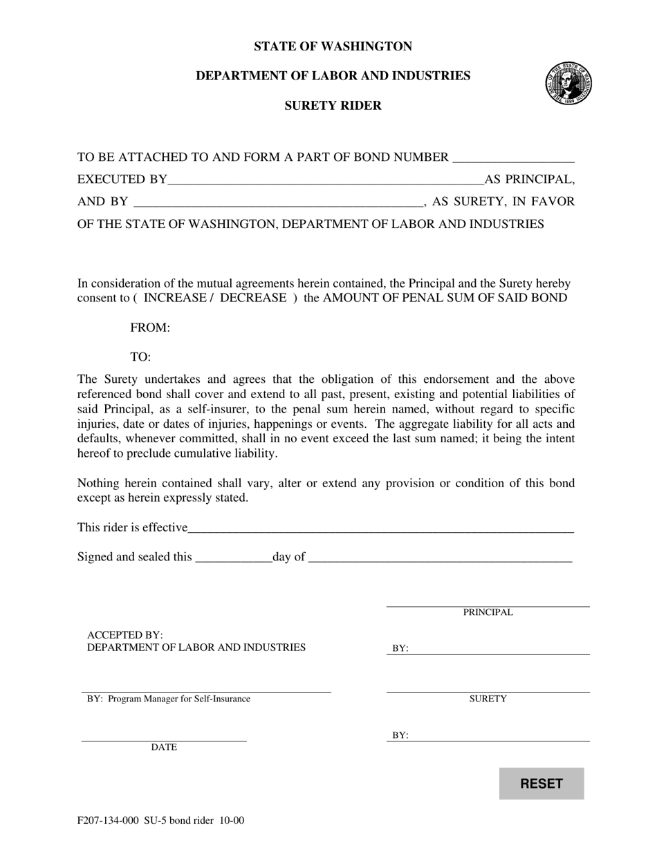 Form F207-134-000 - Fill Out, Sign Online and Download Fillable PDF ...