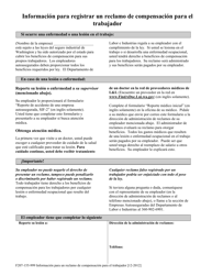 Document preview: Formulario F207-155-999 Informacion Para Registrar Un Reclamo De Compensacion Para El Trabajador - Washington (Spanish)