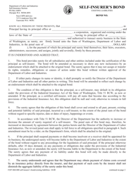 Document preview: Form F207-068-000 Self-insurer's Bond - Existing Liabilities - Washington
