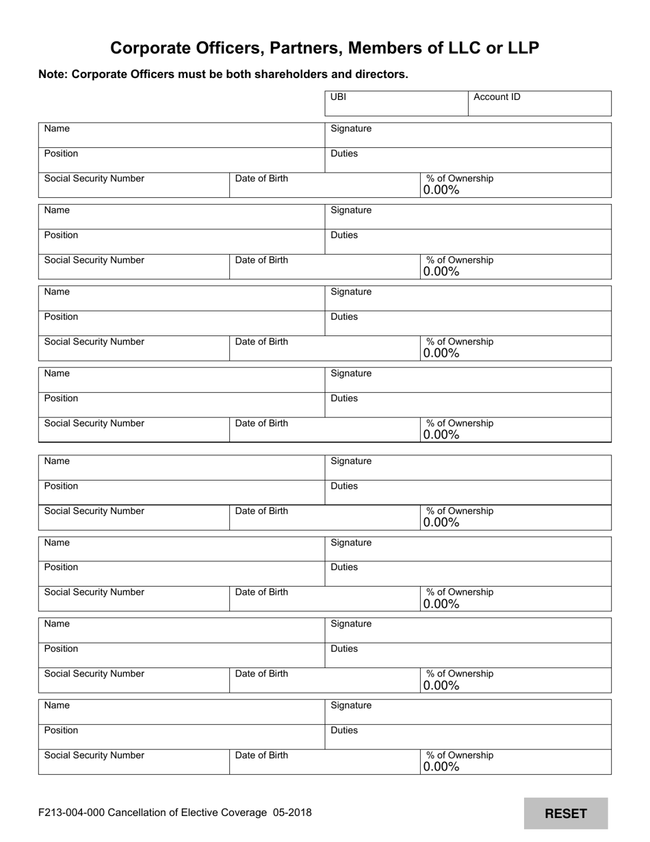 Form F213-004-000 - Fill Out, Sign Online and Download Fillable PDF ...