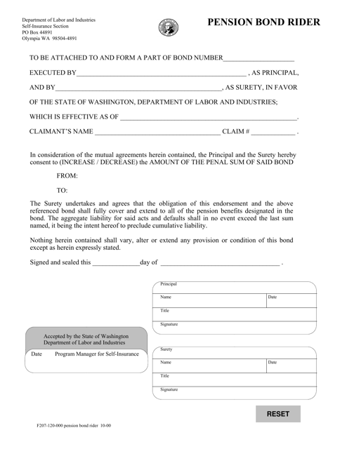Form F207-120-000  Printable Pdf