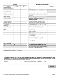 Form F215-039-000 Financial Statement Sole Proprietors and Individuals - Washington, Page 4
