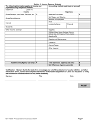 Form F215-040-000 Financial Statement Businesses - Washington, Page 4