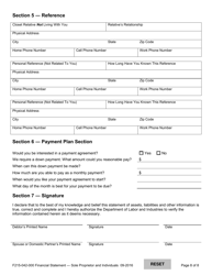 Form F215-042-000 Financial Statement - Sole Proprietor and Individuals - Washington, Page 8