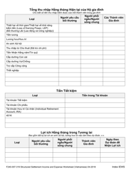 Form F240-007-319 Structured Settlement Income and Expense Worksheet - Washington (Vietnamese), Page 2