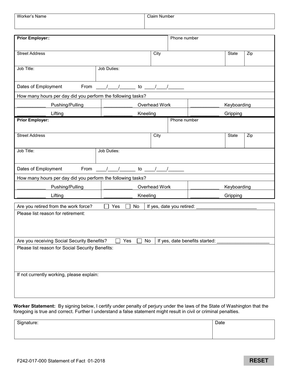 Form F242-017-000 Statement of Facts - Washington, Page 3