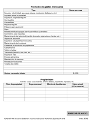 Formulario F240-007-999 Liquidacion Estructurada Planilla De Ingresos Y Gastos - Washington (Spanish), Page 3