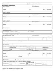 Form F242-017-232 Statement of Facts - Washington (French), Page 2