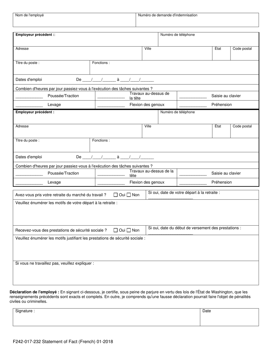 Form F242-017-232 Statement of Facts - Washington (French), Page 3