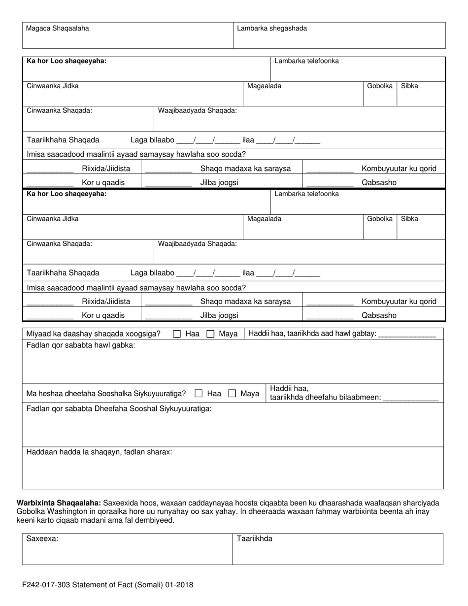 Form F242-017-303 Statement of Facts - Washington (Somali), Page 3
