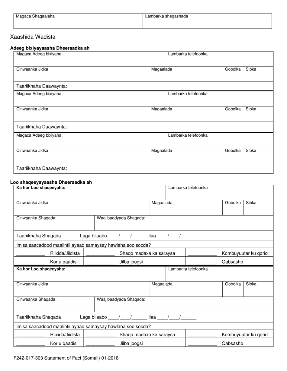 Form F242-017-303 Statement of Facts - Washington (Somali), Page 4