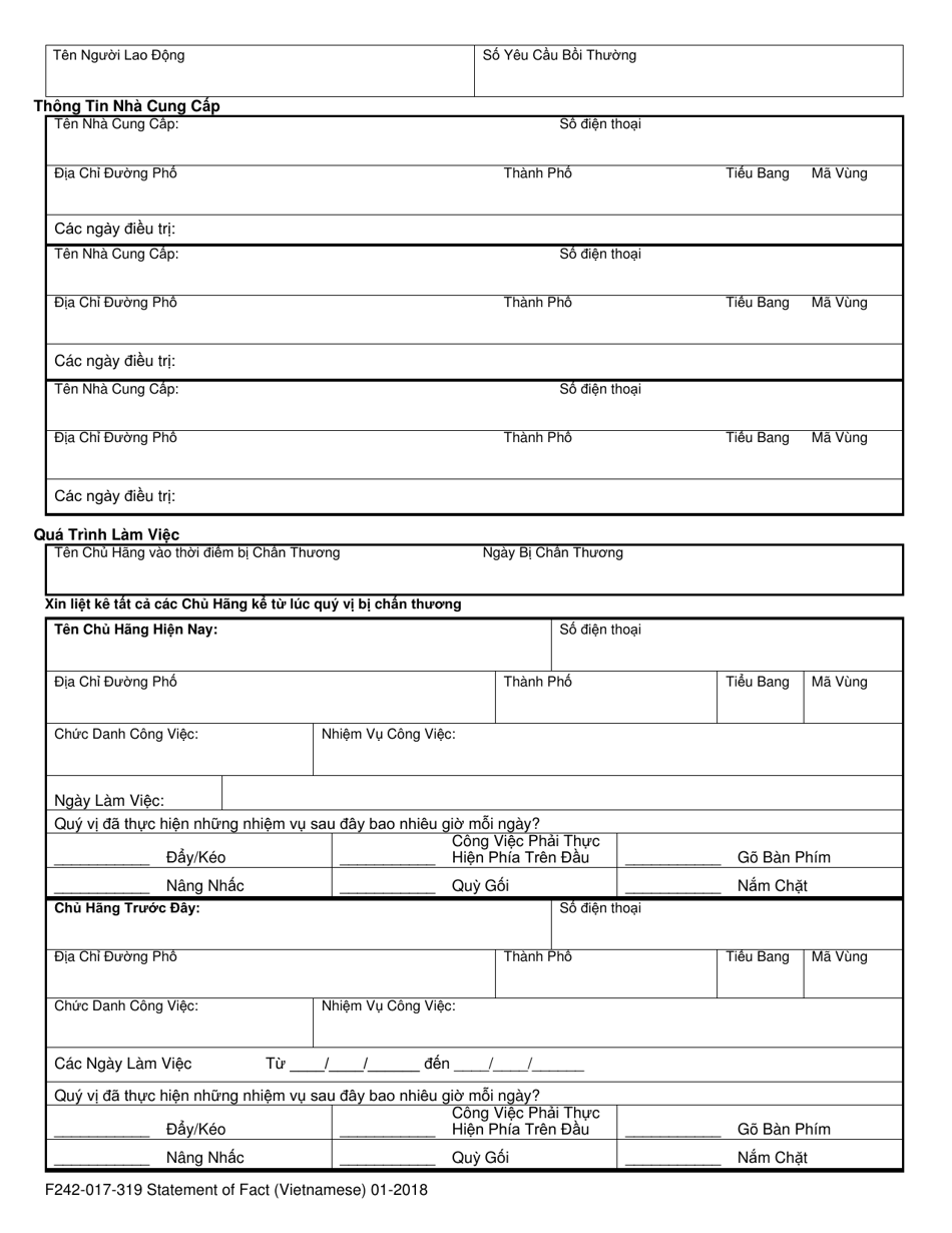 Form F242-017-319 Statement of Facts - Washington (Vietnamese), Page 2