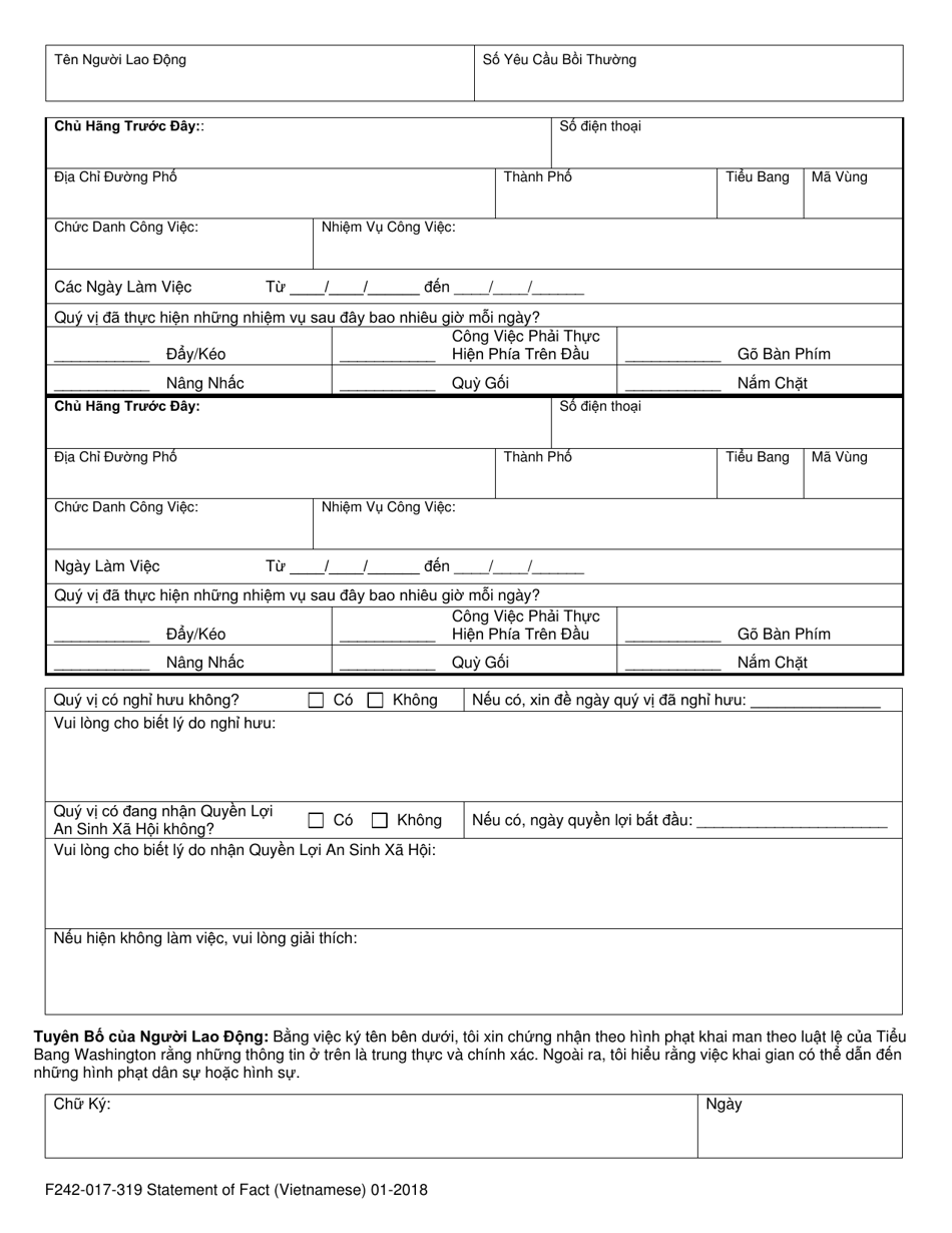 Form F242-017-319 Statement of Facts - Washington (Vietnamese), Page 3