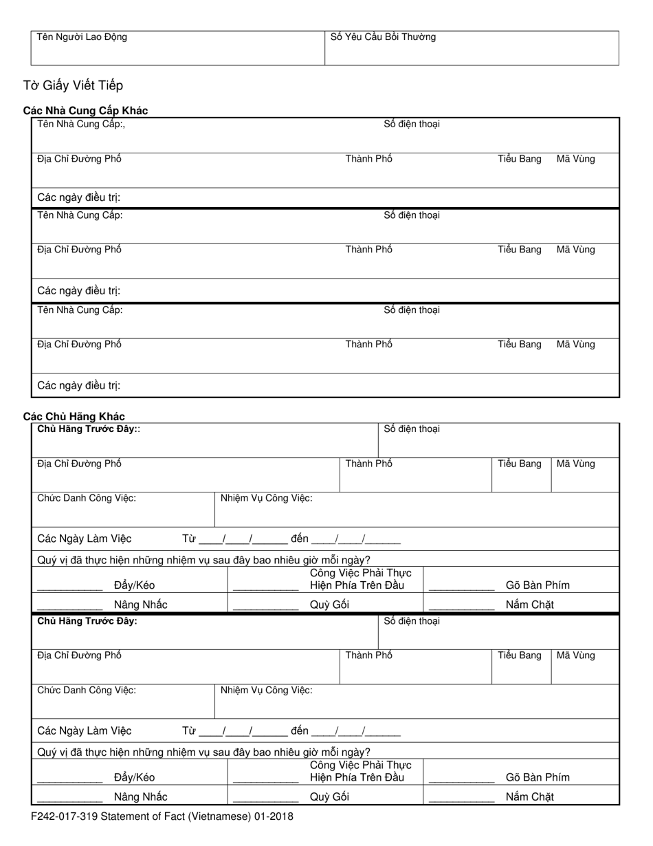 Form F242-017-319 Statement of Facts - Washington (Vietnamese), Page 4