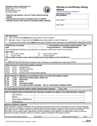 Document preview: Form F242-052-223 Work Status Form - Washington (Croatian)