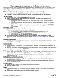 Form F242-052-223 Work Status Form - Washington (Croatian), Page 2