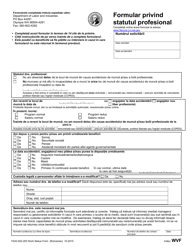 Form F242-052-293 Work Status Form - Washington (Romanian)