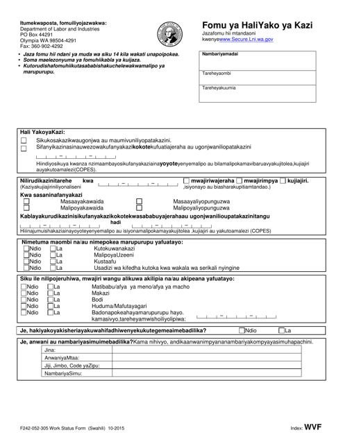 Form F242-052-305  Printable Pdf