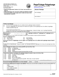 Form F242-052-297 Work Status Form - Washington (Samoan)