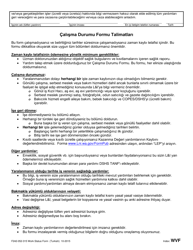 Form F242-052-315 Work Status Form - Washington (Turkish), Page 2