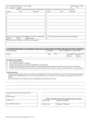 Form F242-062-000 Claim for Pension by Dependents - Washington, Page 2
