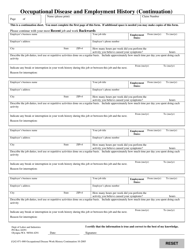 Form F242-071-000 Occupational Disease Work History - Washington, Page 2