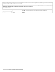 Form F242-071-232 Occupational Disease Work History - Washington (French), Page 2