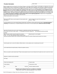 Form F242-079-255 Application to Reopen Claim Due to Worsening of Condition - Washington (English/Korean), Page 2