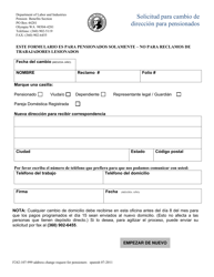 Document preview: Formulario F242-107-999 Solicitud Para Cambio De Direccion Para Pensionados - Washington (Spanish)