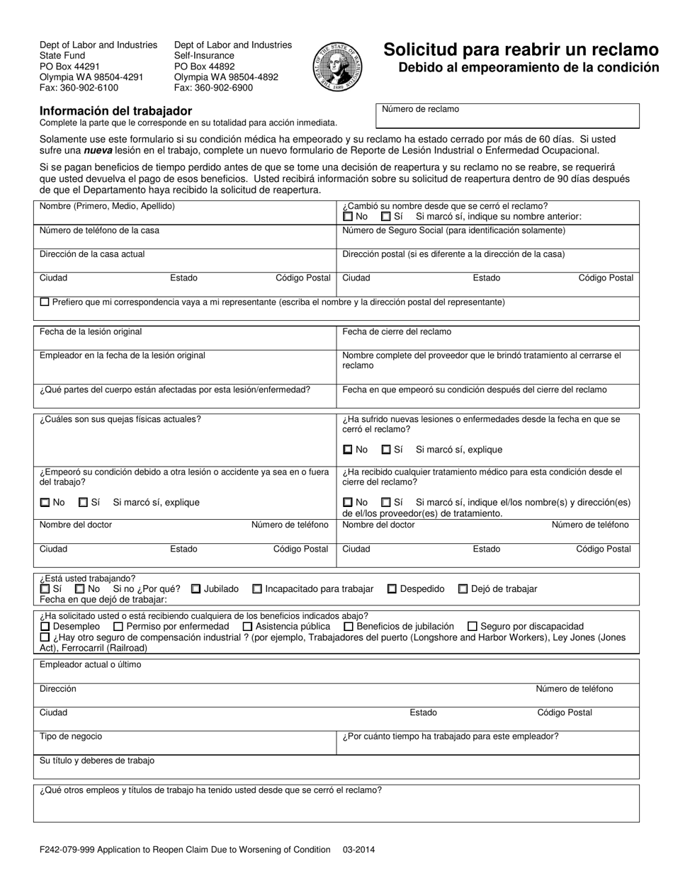 Formulario F242-079-999 - Fill Out, Sign Online and Download Fillable ...