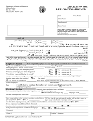 Document preview: Form F242-208-203 Application for Loss of Earning Power (Lep) - Compensation Medical - Washington (English/Arabic)