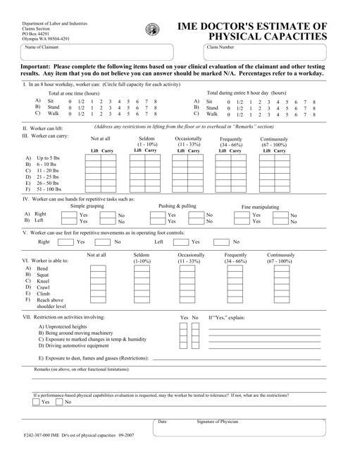 Form F242-387-000  Printable Pdf