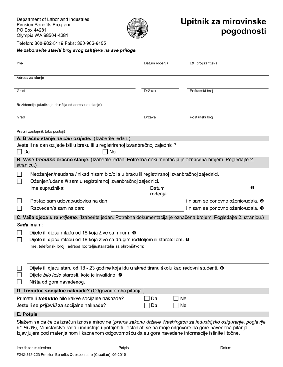 Form F242-393-223 - Fill Out, Sign Online and Download Printable PDF ...