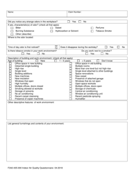Form F242-435-000 Indoor Air Quality Questionnaire - Washington, Page 2