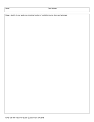 Form F242-435-000 Indoor Air Quality Questionnaire - Washington, Page 3