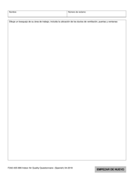 Formulario F242-435-999 Cuestionario Sobre La Calidad Del Aire En Interiores - Washington (Spanish), Page 3
