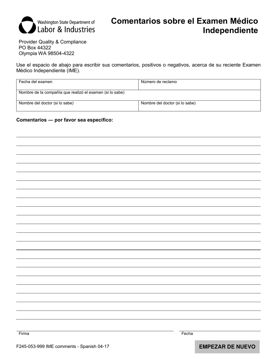 Formulario F245053999 Download Fillable PDF or Fill Online