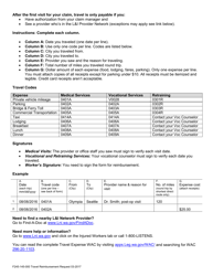 Form F245-145-000 Travel Reimbursement Request - Washington, Page 2