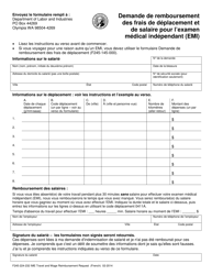 Form F245-224-232 Independent Medical Exam (Ime) Travel and Wage Reimbursement Request - Washington (French), Page 3