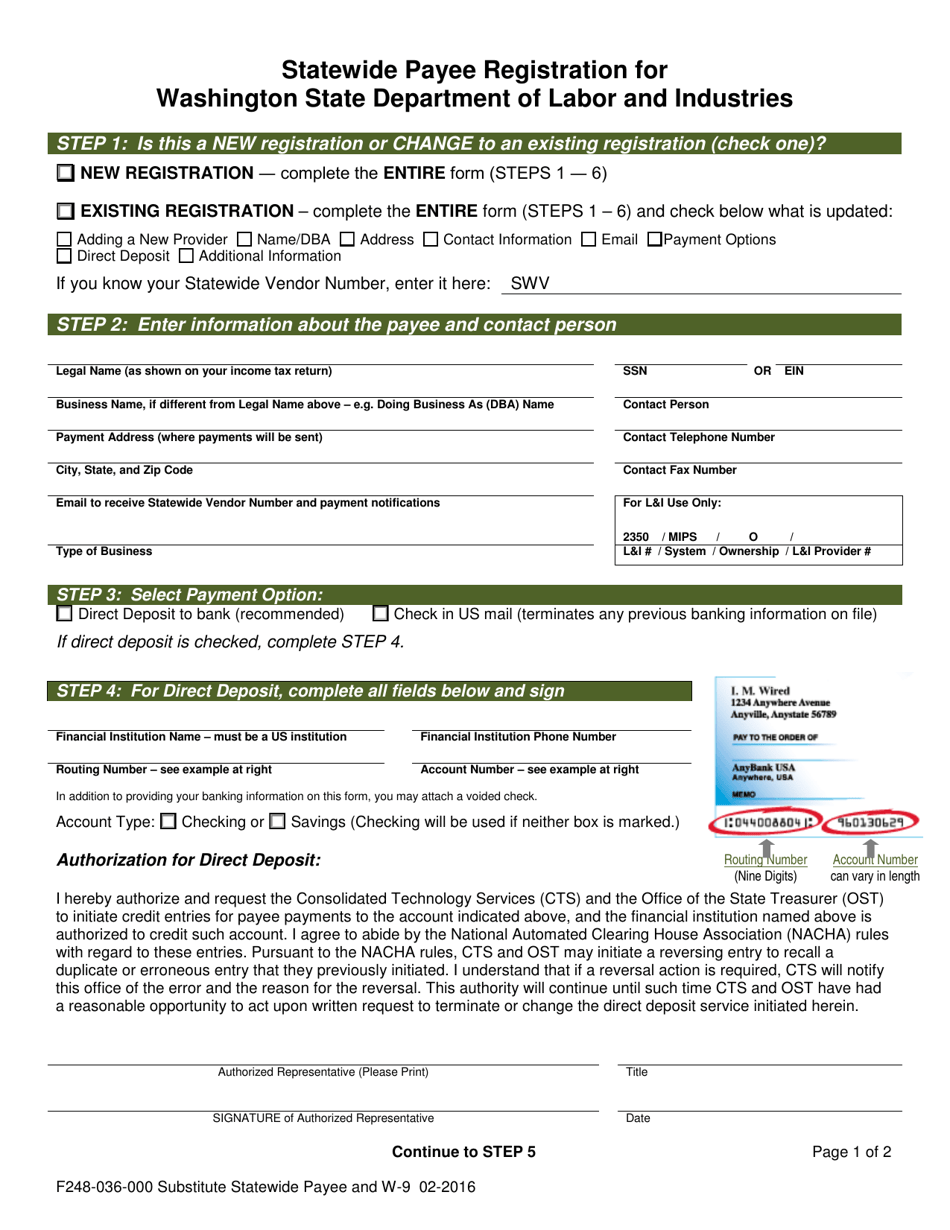 Form F245-055-000 Submission of Provider Credentials for Interpretive Services - Washington, Page 11