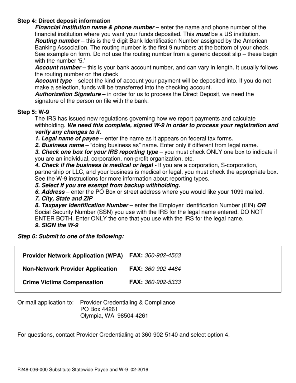 Form F245-055-000 Submission of Provider Credentials for Interpretive Services - Washington, Page 14